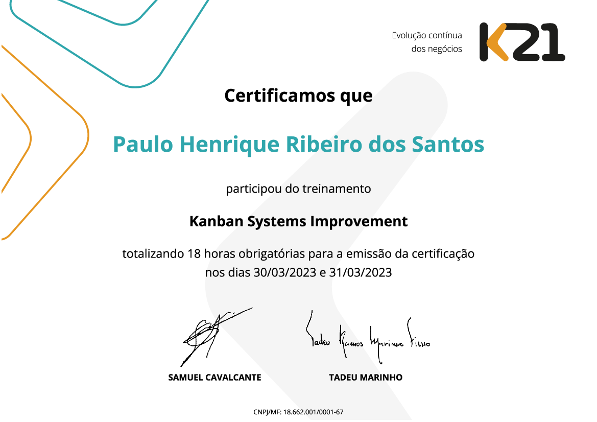 Certificado K21